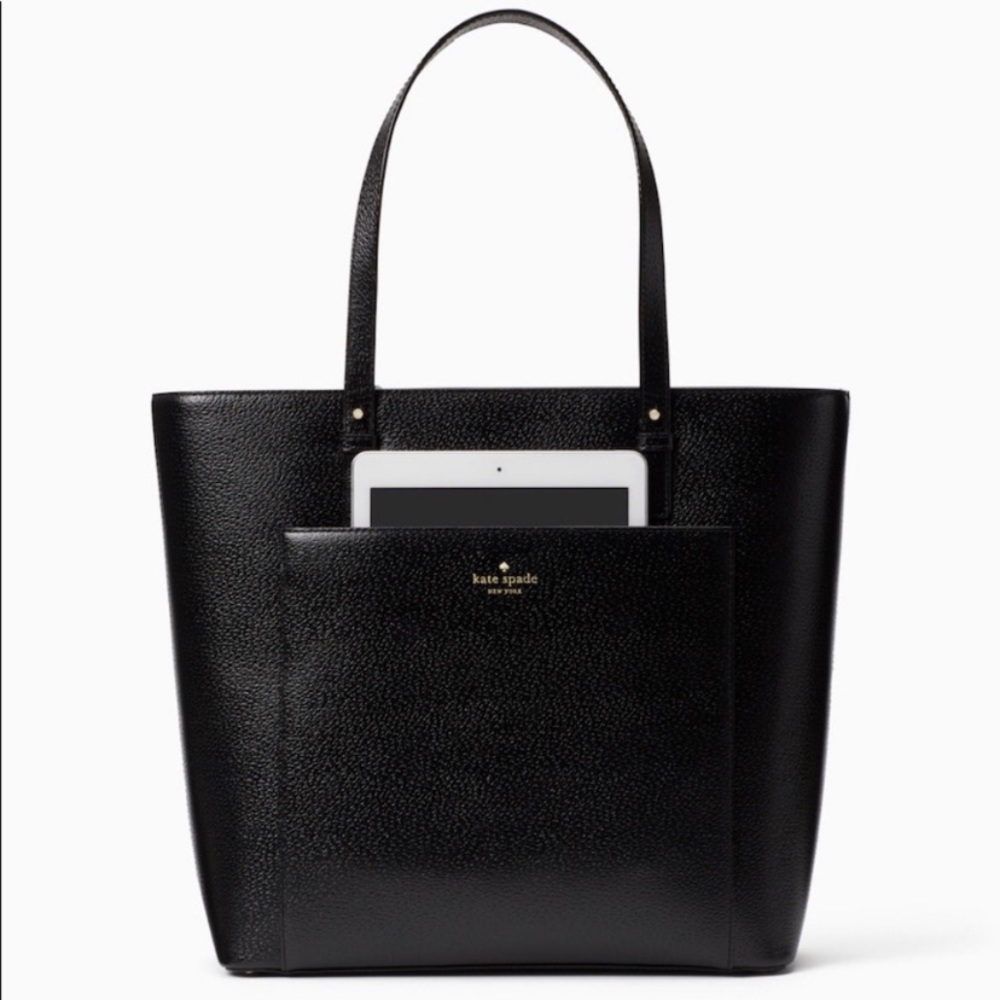 ♠️KATE SPADE SADIE GRAND STREET BLACK LEATHER BAG! - Picture 2 of 8